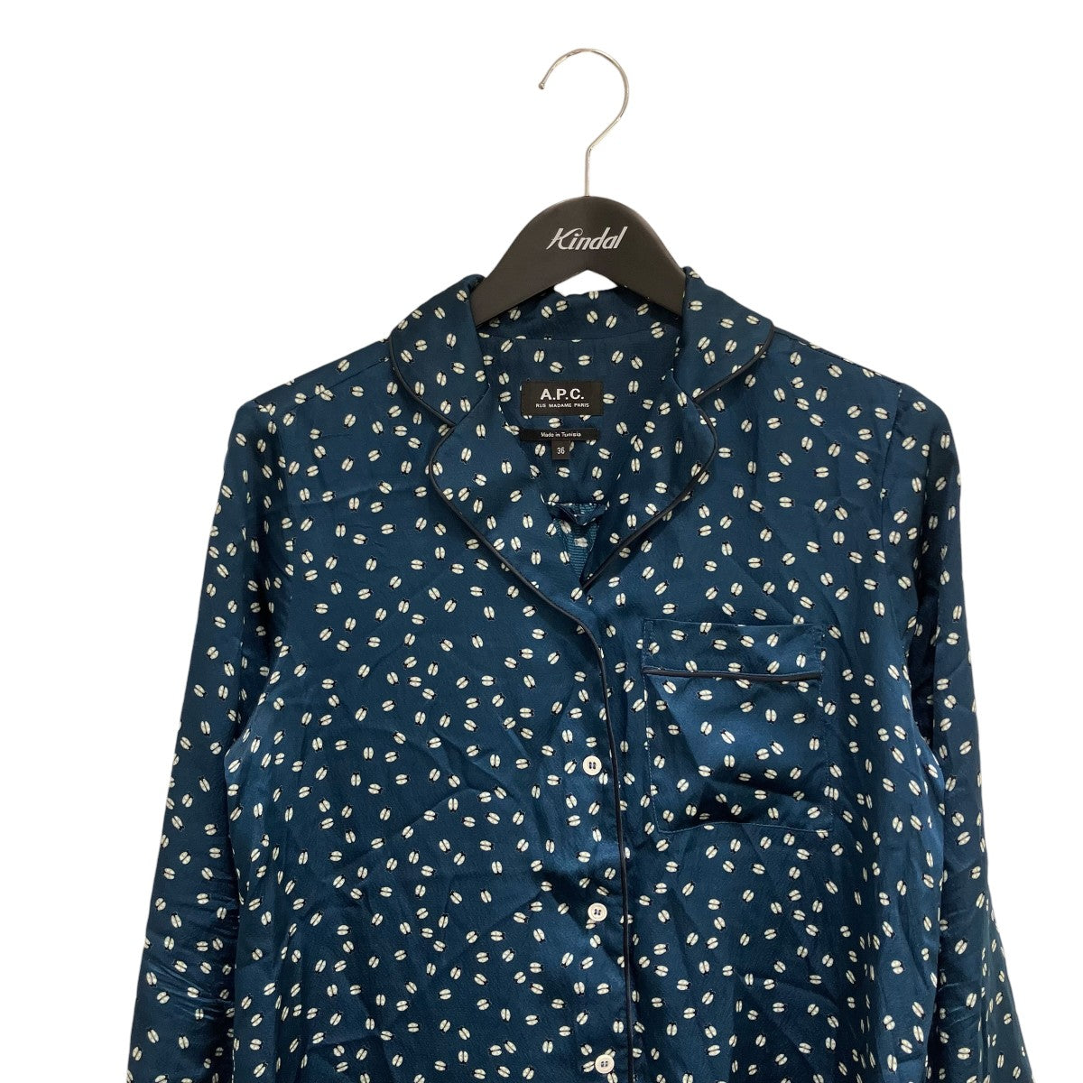 A．P．C． 総柄シルクワンピース23222-1-10381 古着・中古-3枚目のアイテム画像