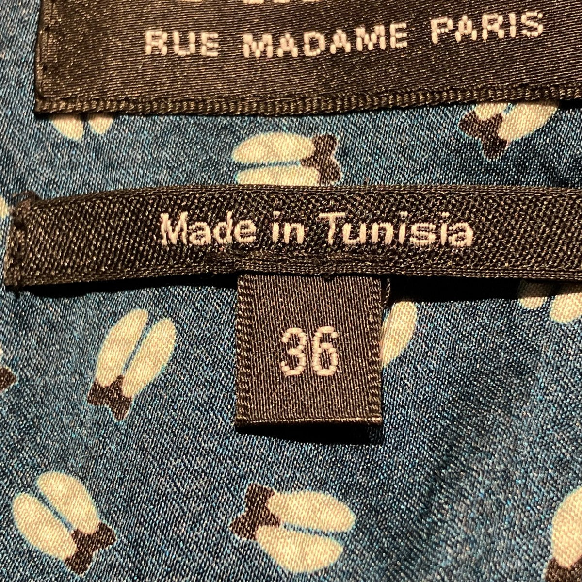 A．P．C． 総柄シルクワンピース23222-1-10381 古着・中古-5枚目のアイテム画像