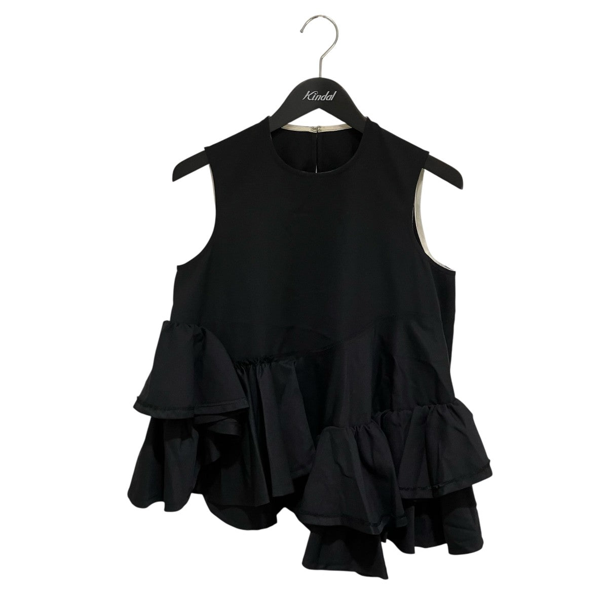 tricot COMME des GARCONS フリルデザインノースリーブブラウスTT-B001 古着・中古-1枚目のアイテム画像
