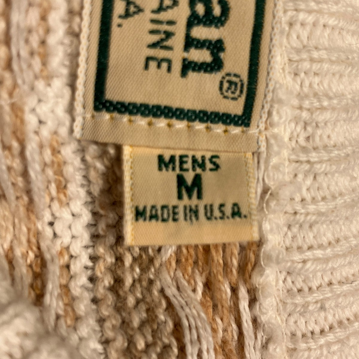 L．L．Bean 80’S USA製総柄ニット 古着・中古-5枚目のアイテム画像
