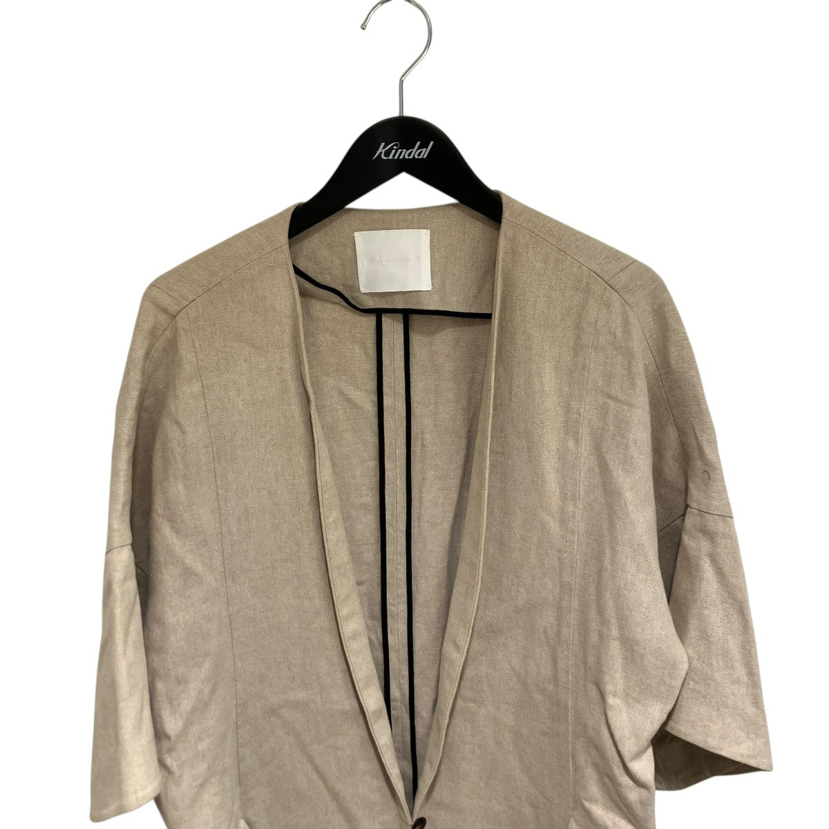 mame kurogouchi ノーカラーリネンショートスリーブコートコートMM16SS-C0023 古着・中古-3枚目のアイテム画像