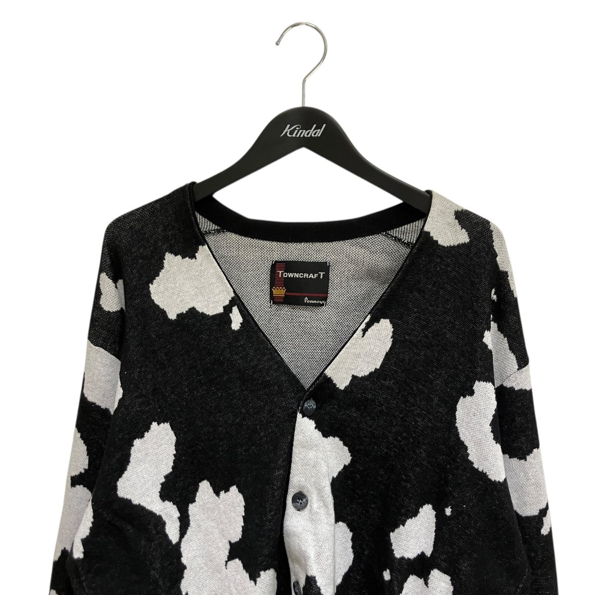 20SSJAQUARD CARDIGAN 総柄 牛柄薄手カーディガン