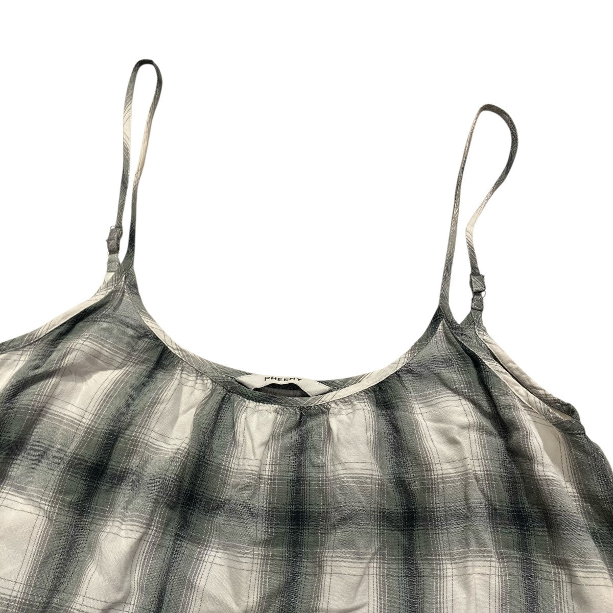 PHEENY Rayon ombre check dressキャミソールワンピースPS22-OP03 古着・中古-5枚目のアイテム画像