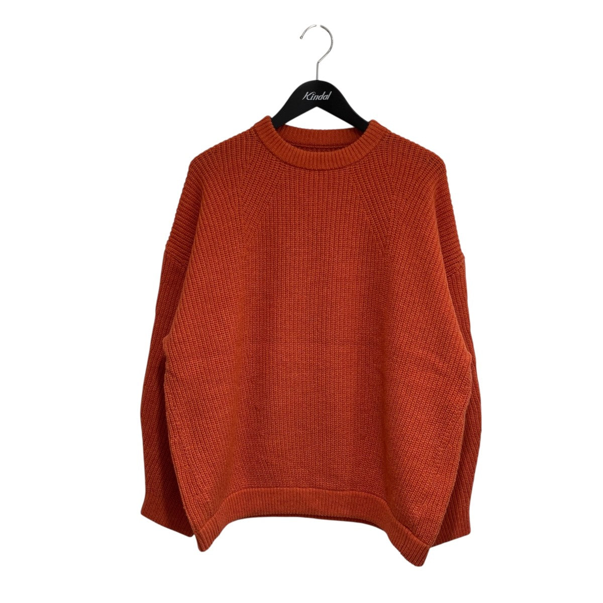 SUPER FINE WOOL RIBBED CREW厚手ニット