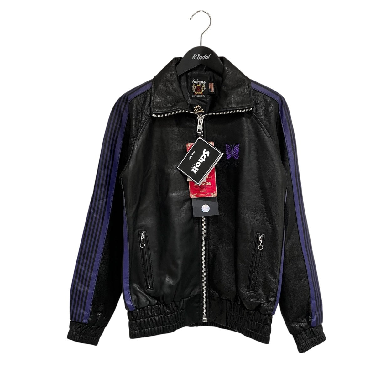 Needles×Schott LEATHER TRACK JACKETレザージャケット7823250115 古着・中古-1枚目のアイテム画像