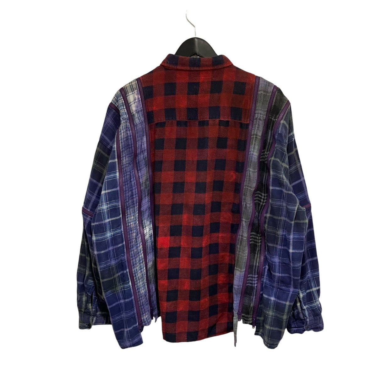 7 Cuts Zipped Wide ShirtチェックシャツKP268