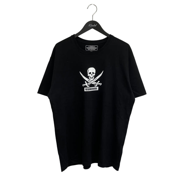 NEIGHBORHOOD(ネイバーフッド) プリントドクロ半袖Tシャツ ブラック