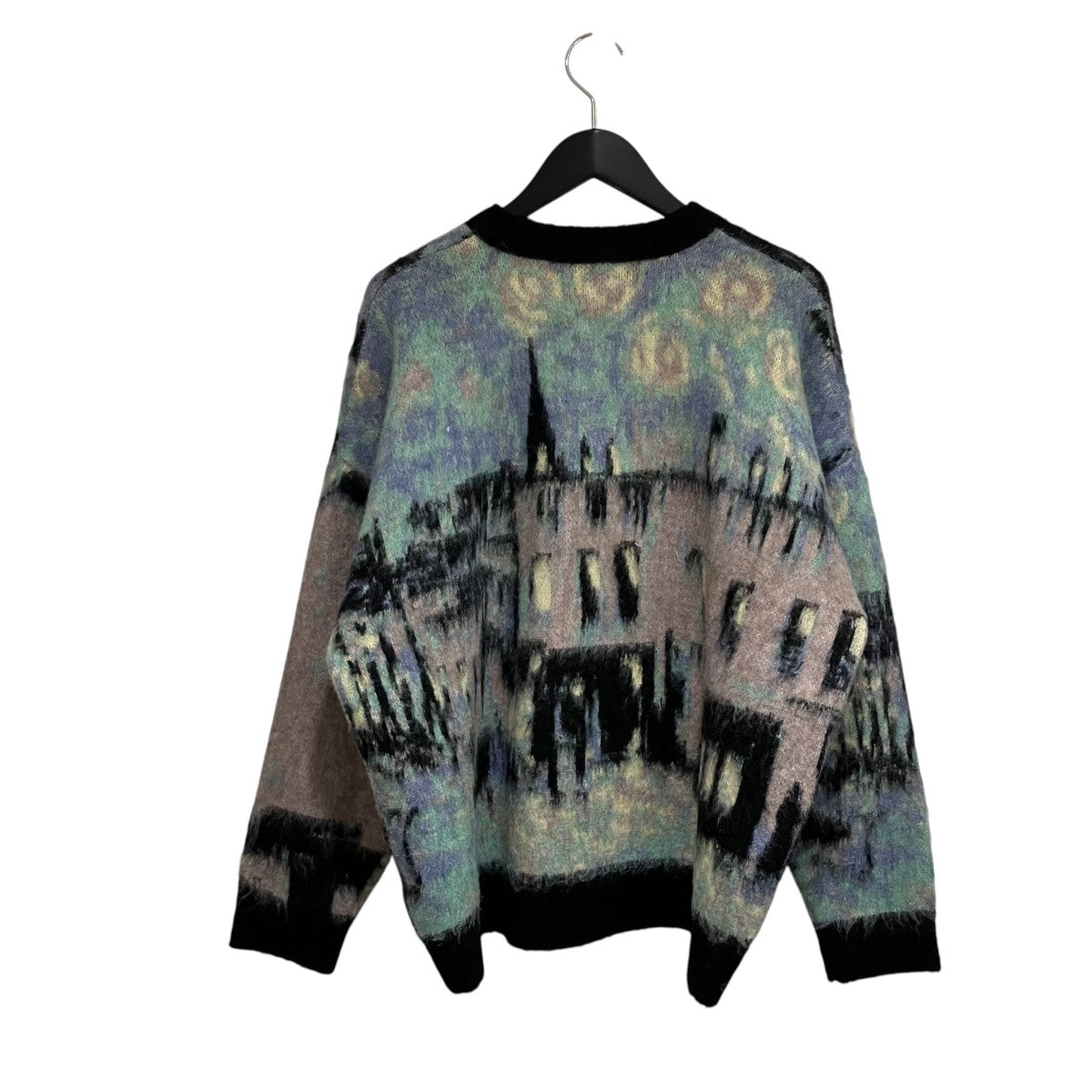 Prime-Over Landscape Painting Crew Neck Knit PullOver厚手ニット11242361214