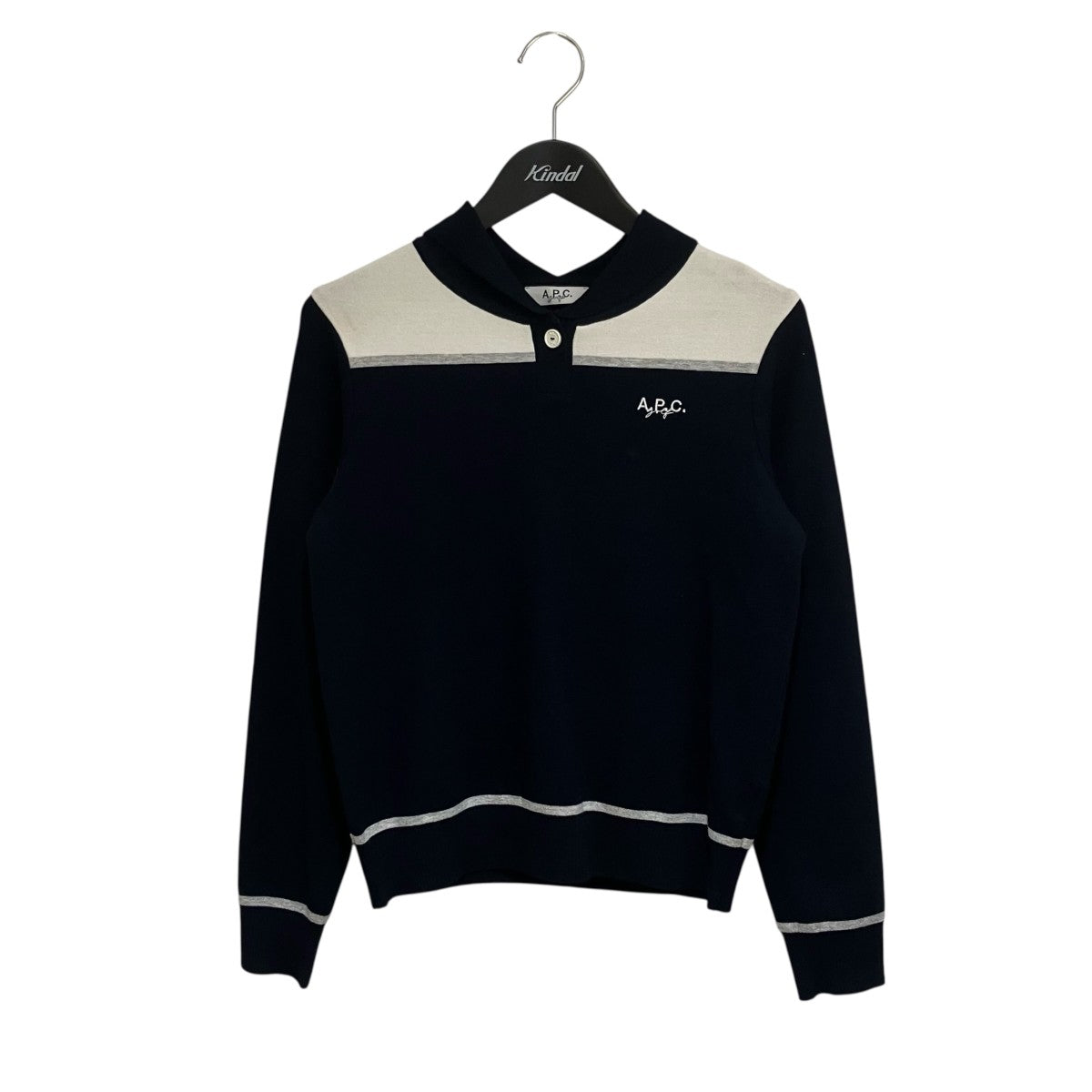 A．P．C． GOLF 長袖ポロシャツ21253-1-19341 古着・中古-1枚目のアイテム画像