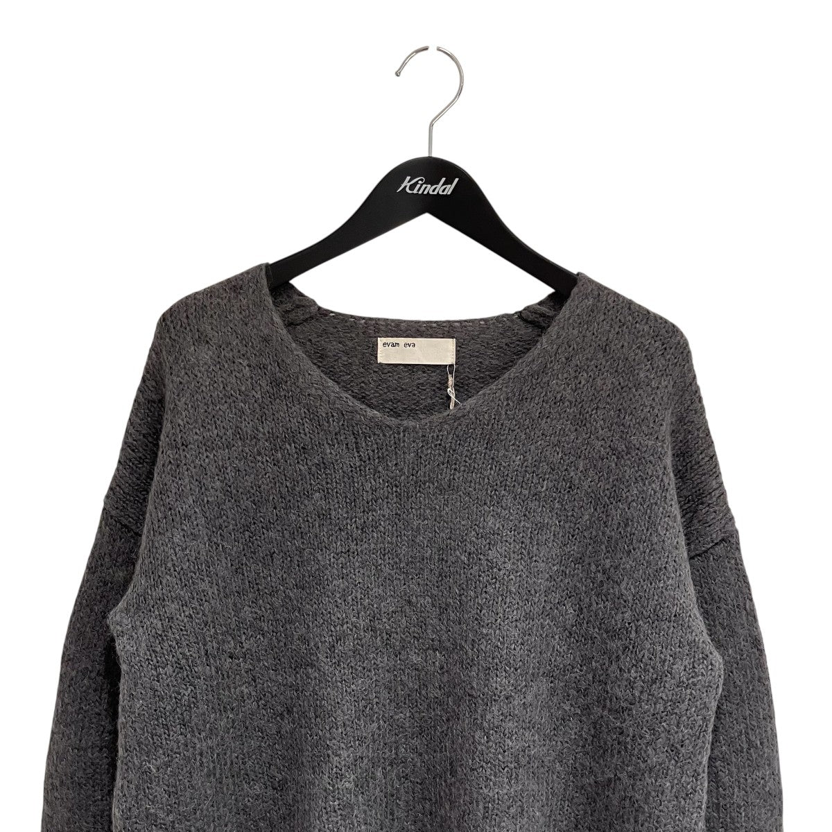 alpaca wool v neck pulloverニットE213K155