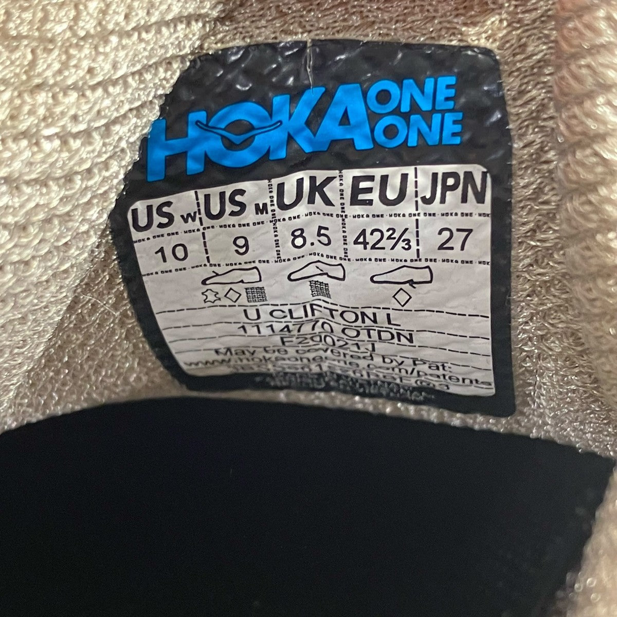 HOKA CLIFTON LローカットスニーカーF20021J 古着・中古-6枚目のアイテム画像