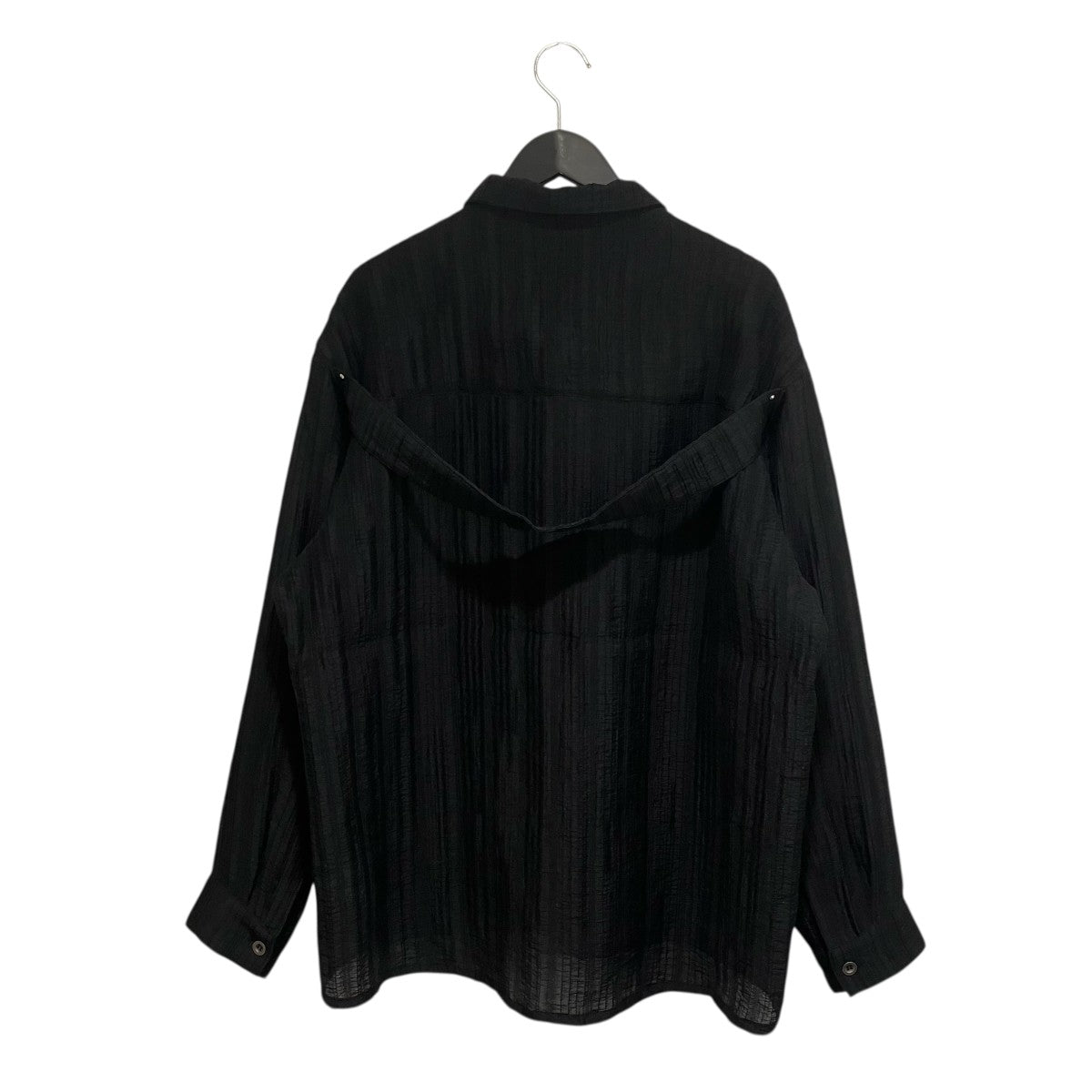 A．F ARTEFACT Sheer Yoryu ShirtsBlack長袖シャツ 古着・中古-2枚目のアイテム画像