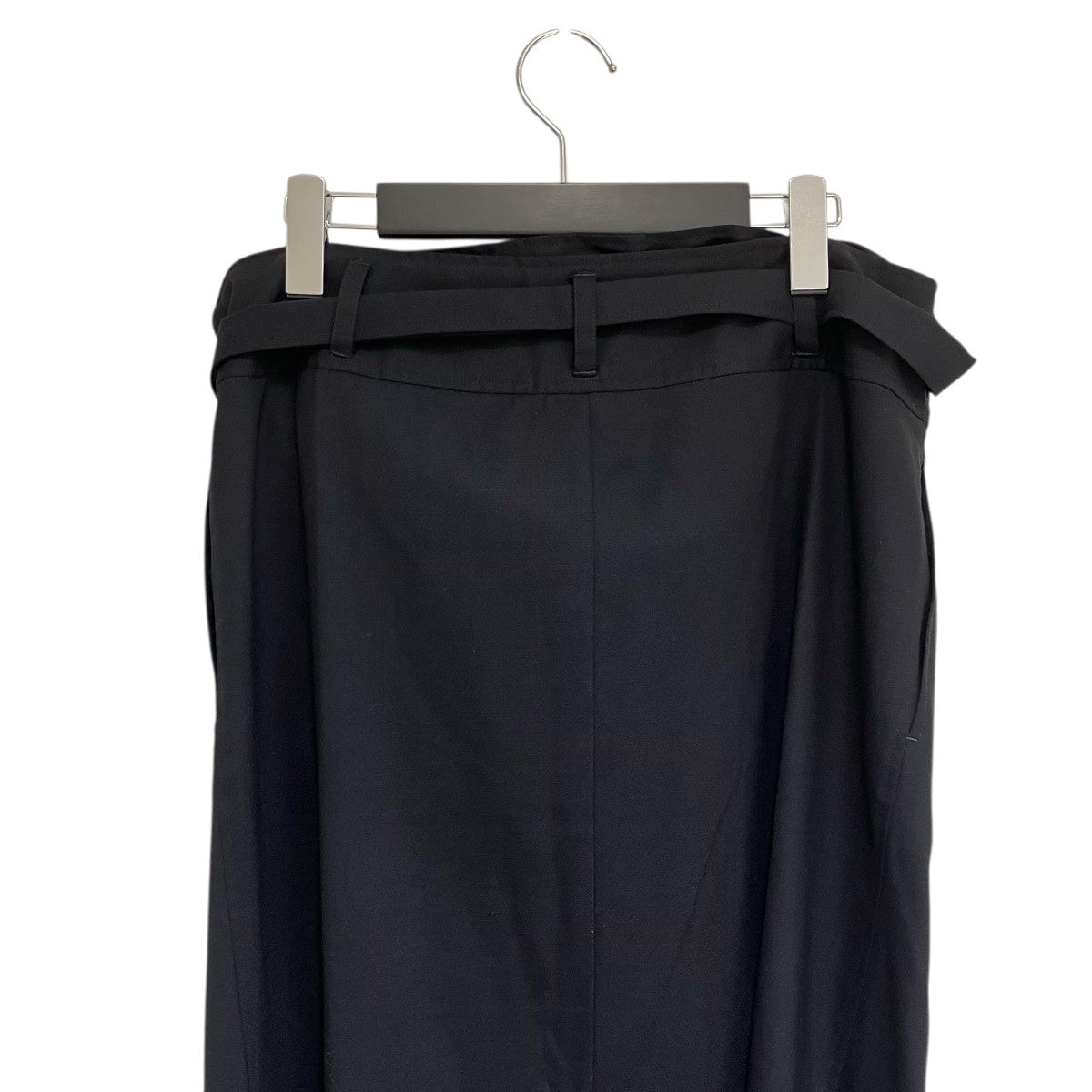 25AWクレープウールストレッチ ラップマキシスカート23055405001