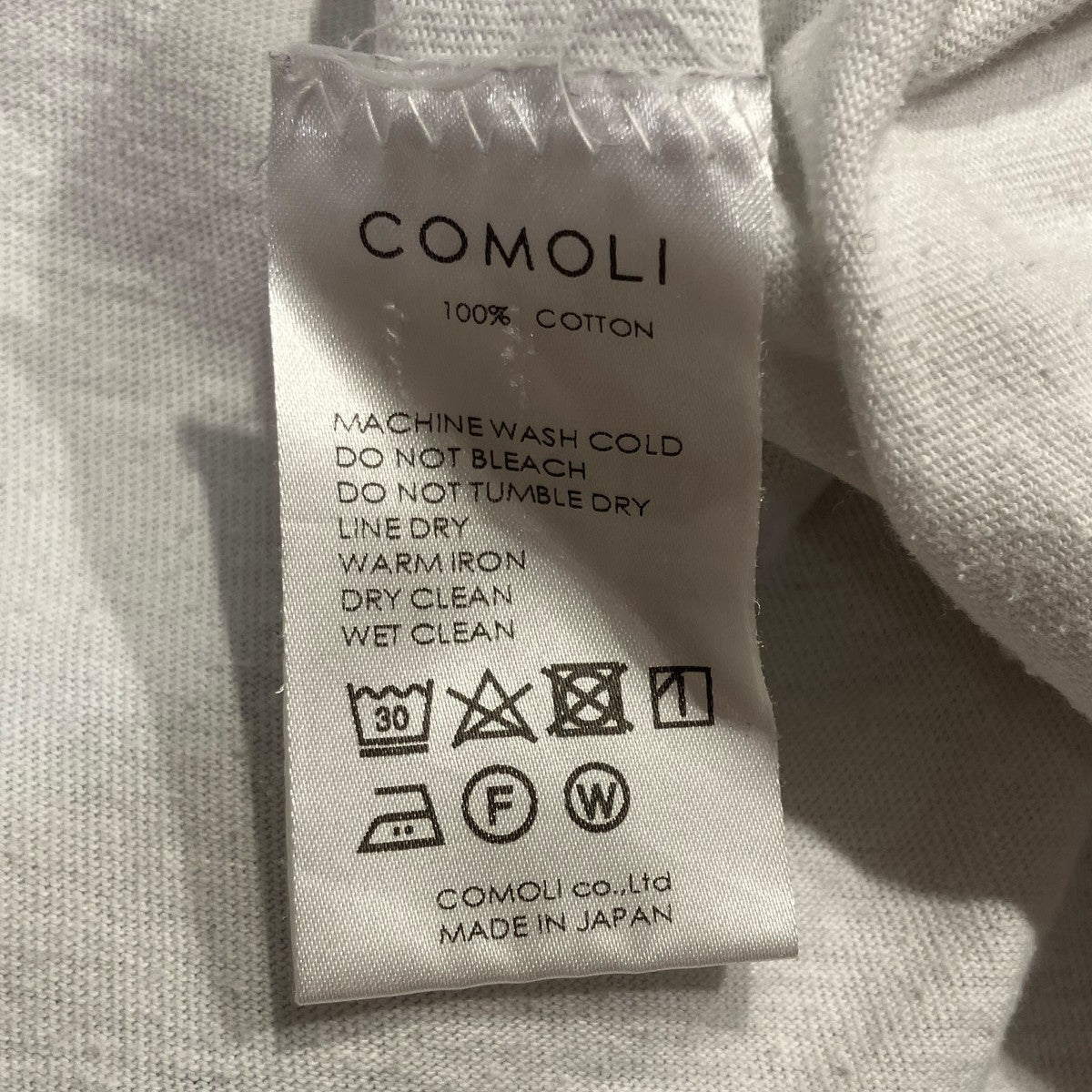 COMOLI 空紡天竺半袖TシャツV01-05008 古着・中古-8枚目のアイテム画像