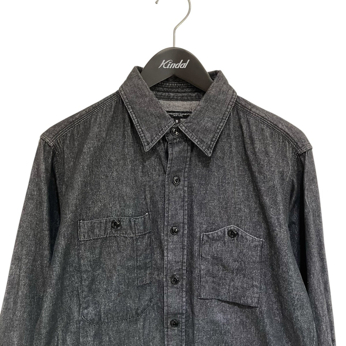 Engineered Garments Work Shirt - Cotton Denim Shirtingデニムシャツ 古着・中古-3枚目のアイテム画像