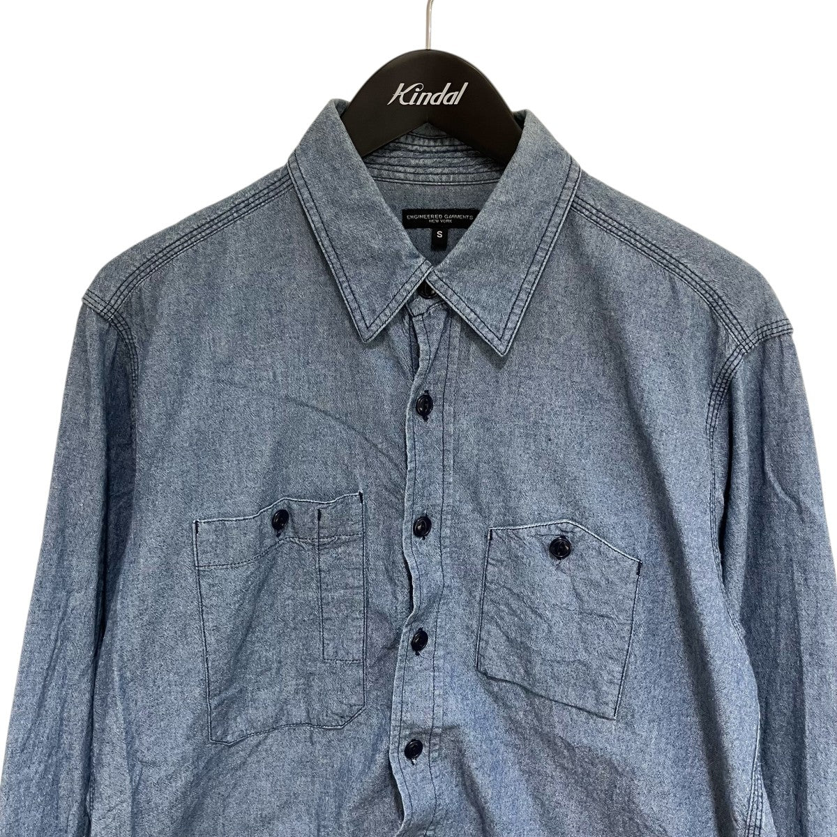 Engineered Garments Work Shirt-Cotton Chambrayシャツ 古着・中古-3枚目のアイテム画像