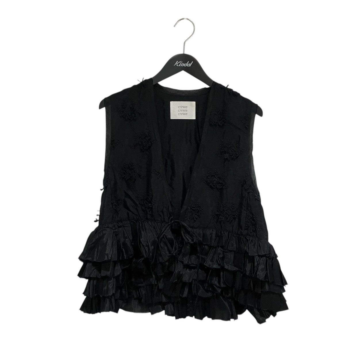 crinkle crinkle crinkle 25SSfrill rayon shantung vestフリルベストCC-3555 古着・中古-1枚目のアイテム画像