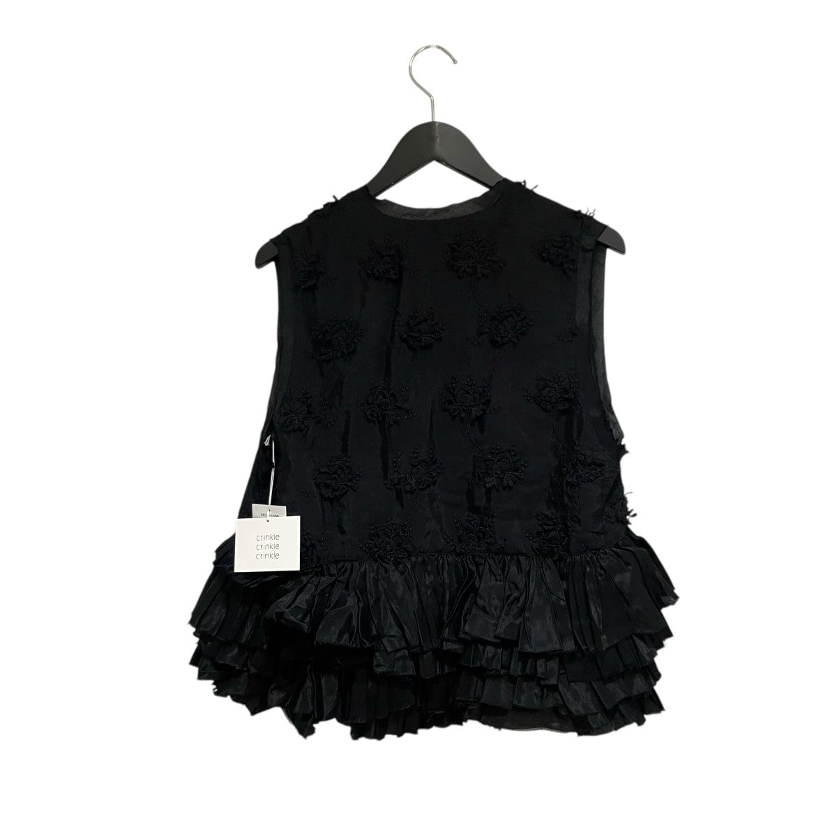crinkle crinkle crinkle 25SSfrill rayon shantung vestフリルベストCC-3555 古着・中古-2枚目のアイテム画像