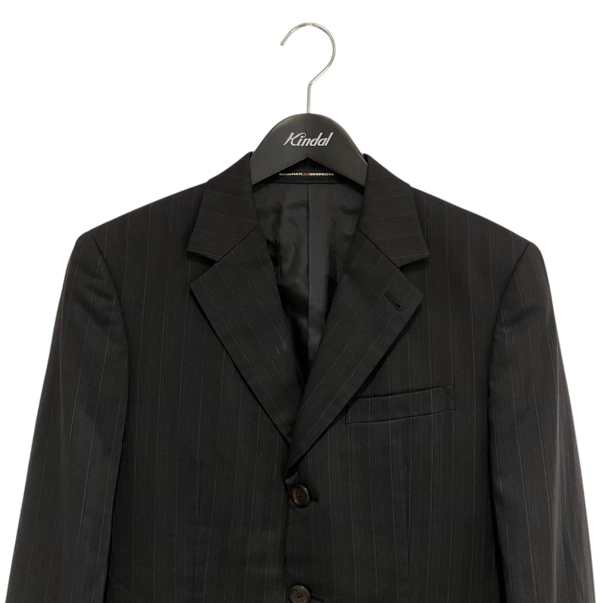 GAULTIER HOMME objet ストライプセットアップスーツ026-5-SR-HG 古着・中古-3枚目のアイテム画像
