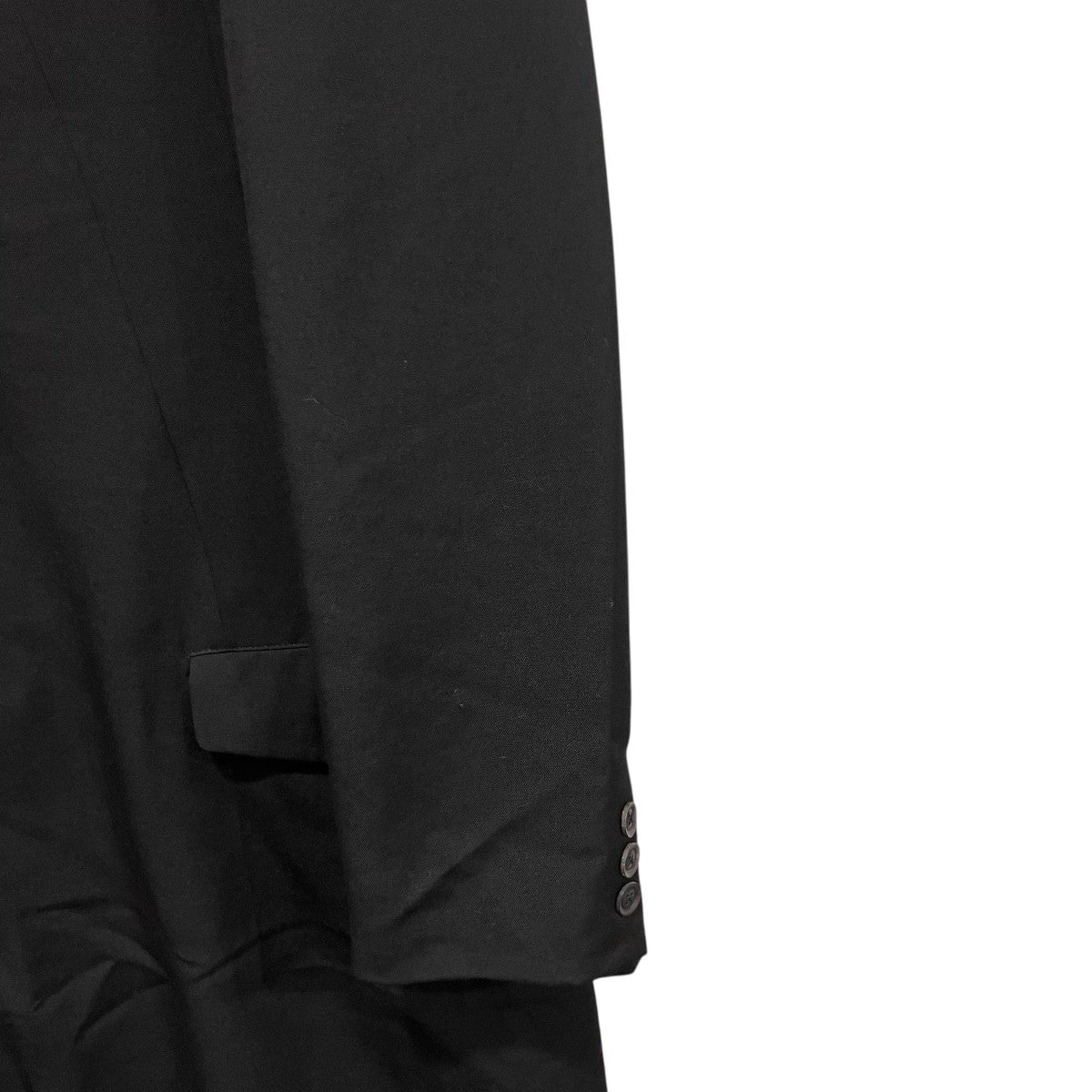 Yohji Yamamoto pour homme 3ボタン ピークドラペルロングジャケットコートHC-J19-100 古着・中古-4枚目のアイテム画像