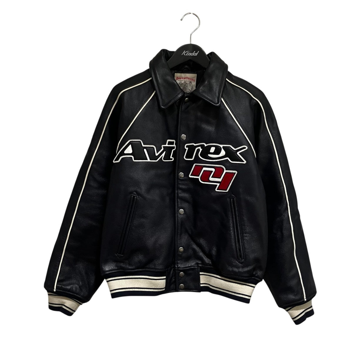 AVIREX COW LOGO VARSITY JACKETレザージャケット783-5950017 古着・中古-1枚目のアイテム画像