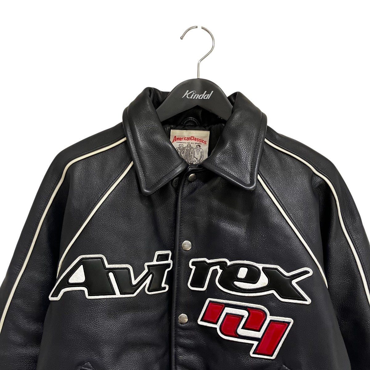 AVIREX COW LOGO VARSITY JACKETレザージャケット783-5950017 古着・中古-3枚目のアイテム画像