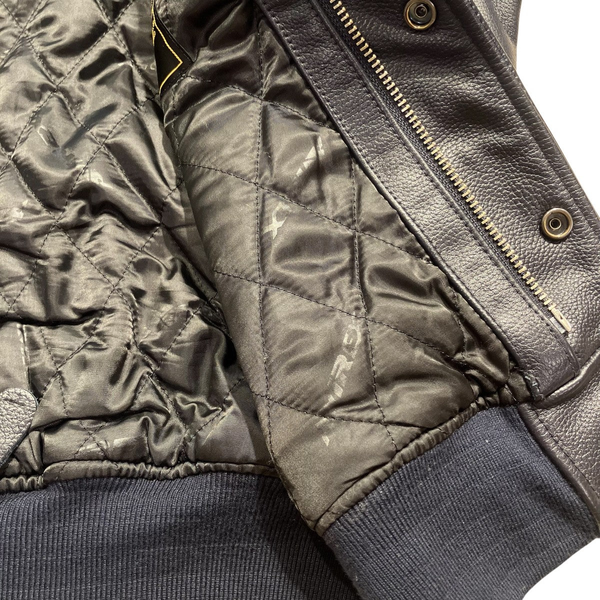 AVIREX COW LOGO VARSITY JACKETレザージャケット783-5950017 古着・中古-5枚目のアイテム画像