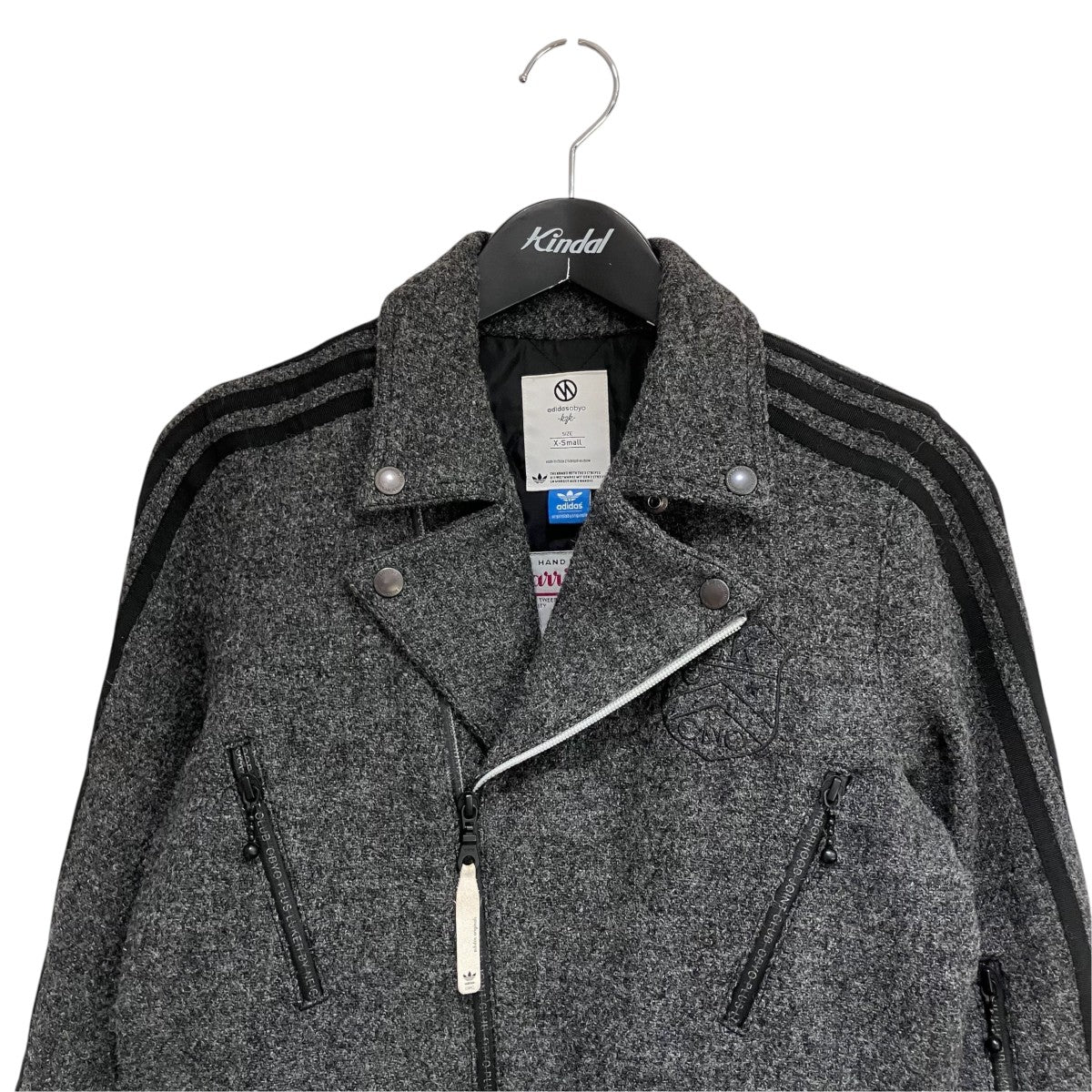 adidas×NEIGHBORHOOD ハリスツイード ライダースジャケットP60011 古着・中古-3枚目のアイテム画像