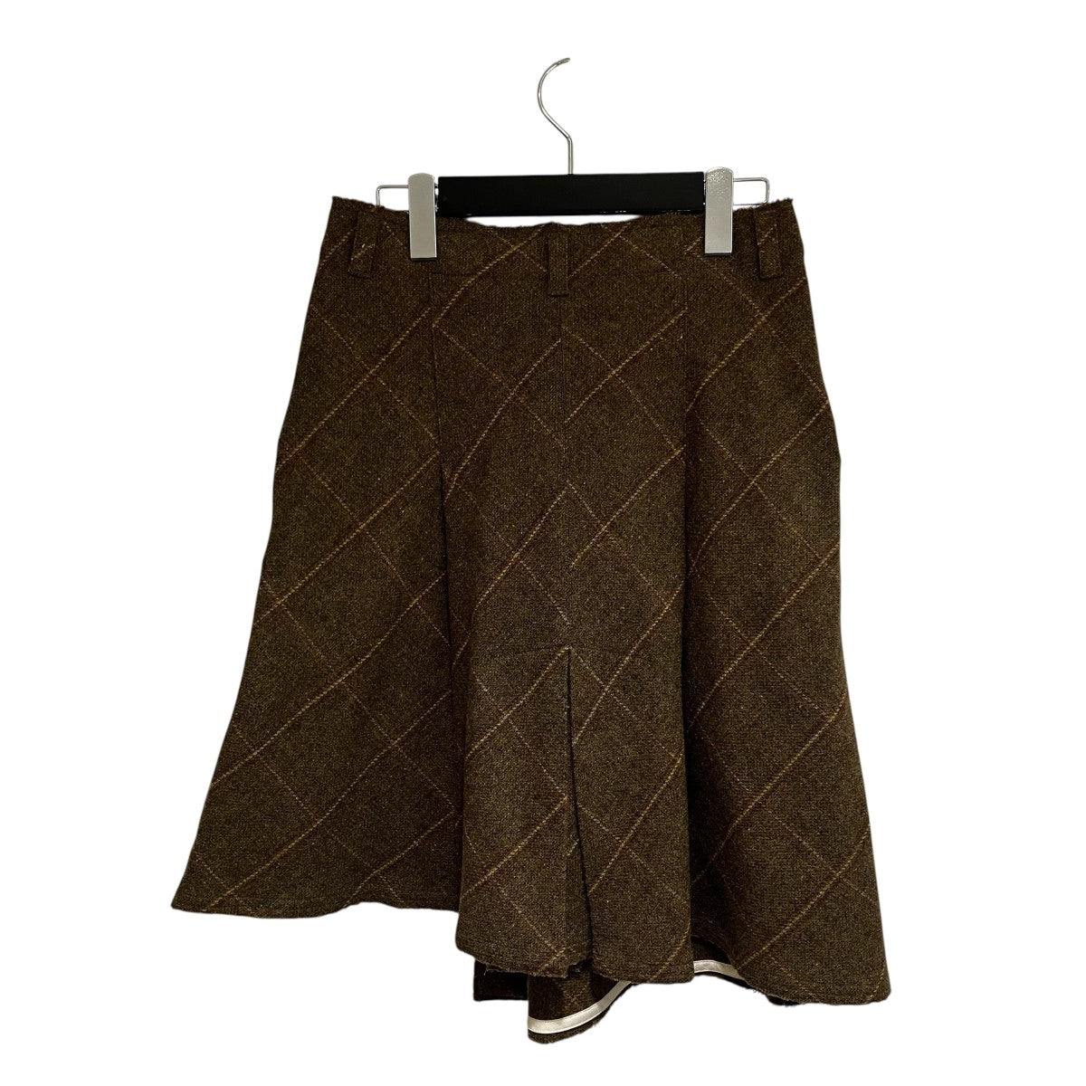 Pleated Wrap Skirt Moor Check Country WoolスカートW4224PKC