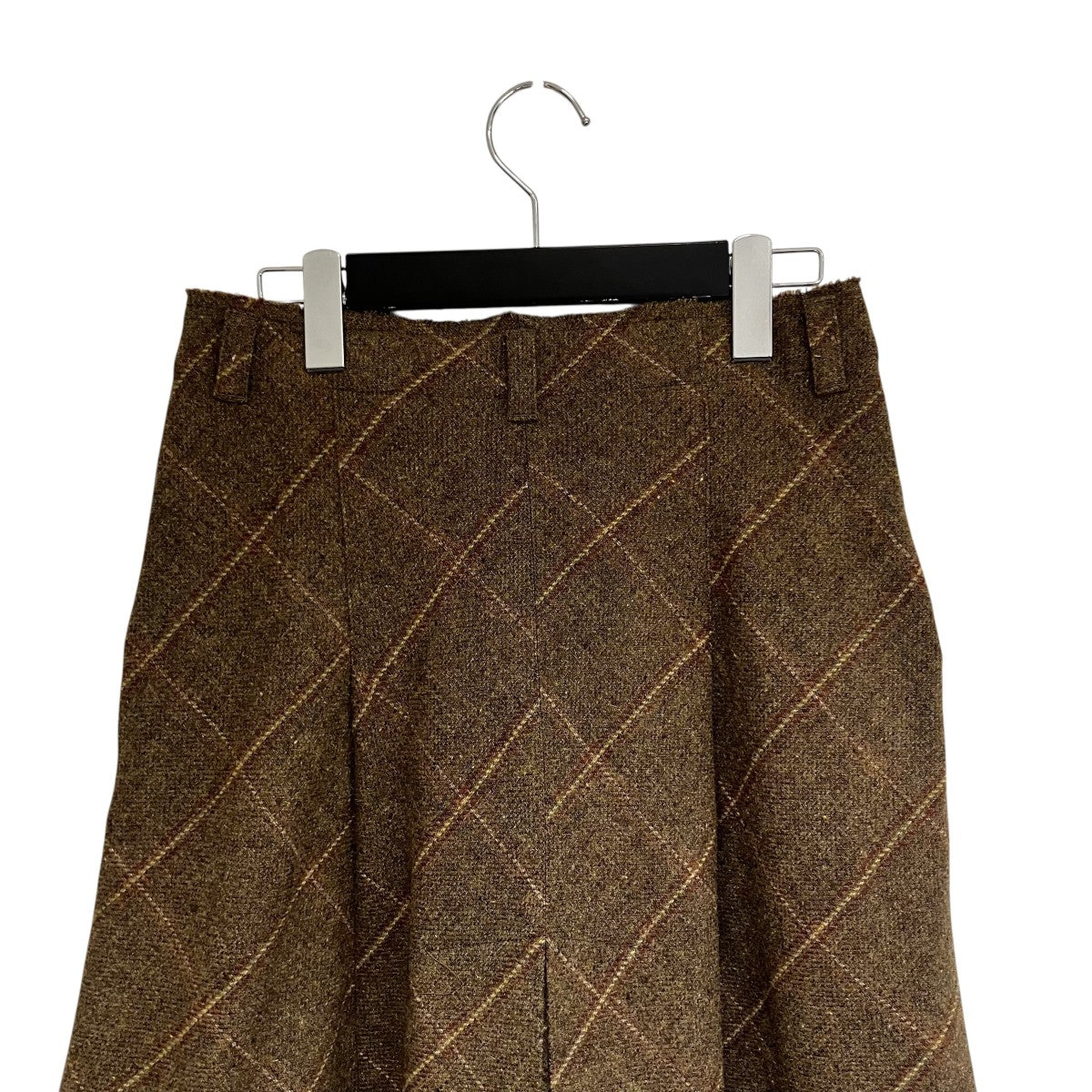 Pleated Wrap Skirt Moor Check Country WoolスカートW4224PKC