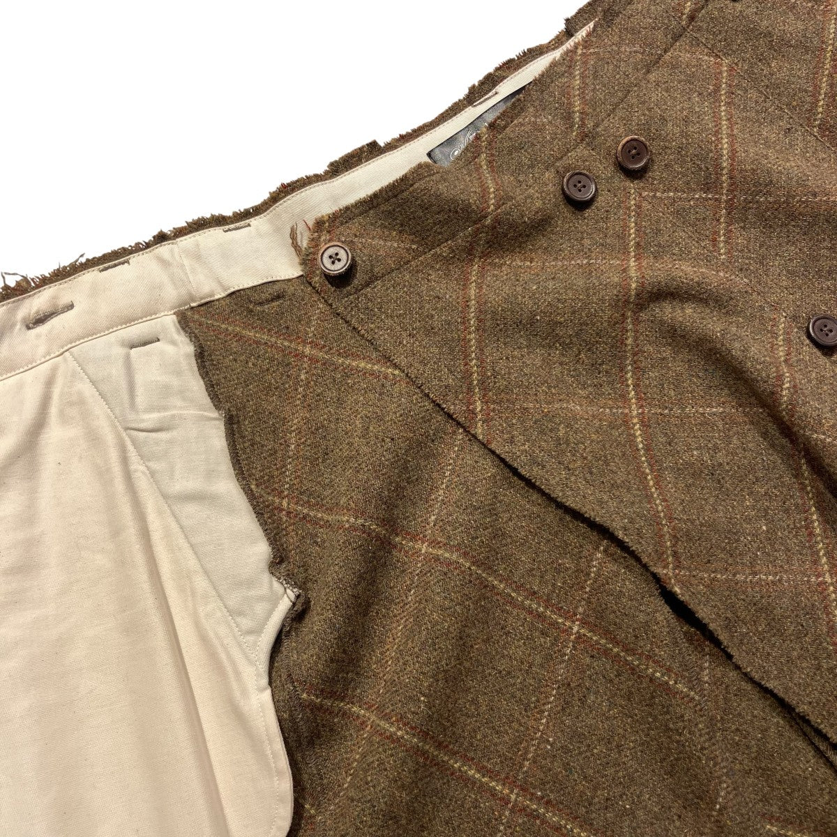Pleated Wrap Skirt Moor Check Country WoolスカートW4224PKC