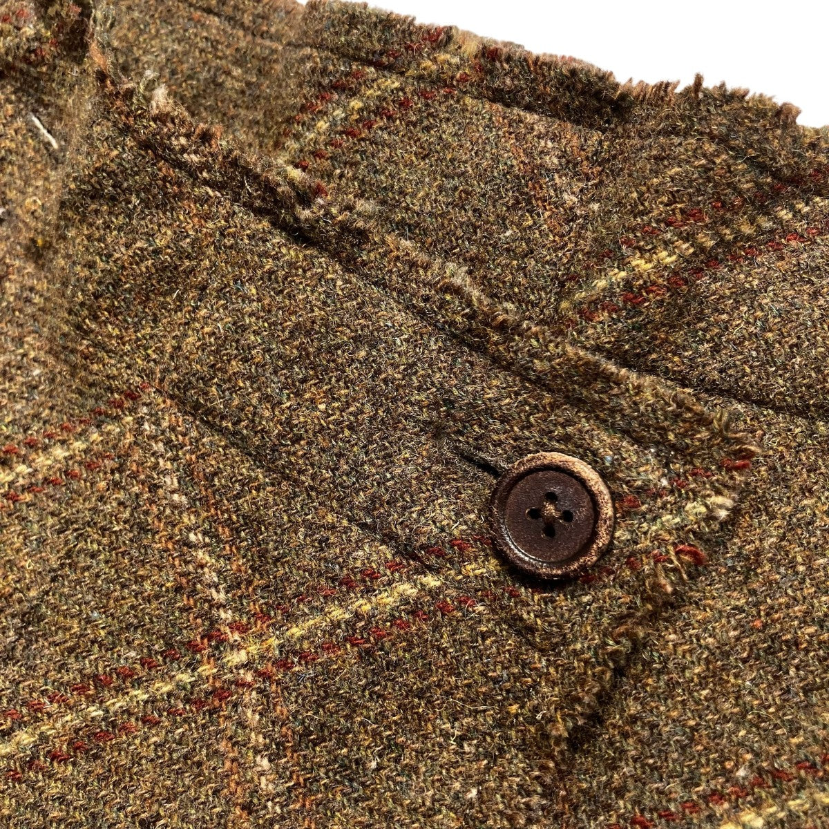 Pleated Wrap Skirt Moor Check Country WoolスカートW4224PKC