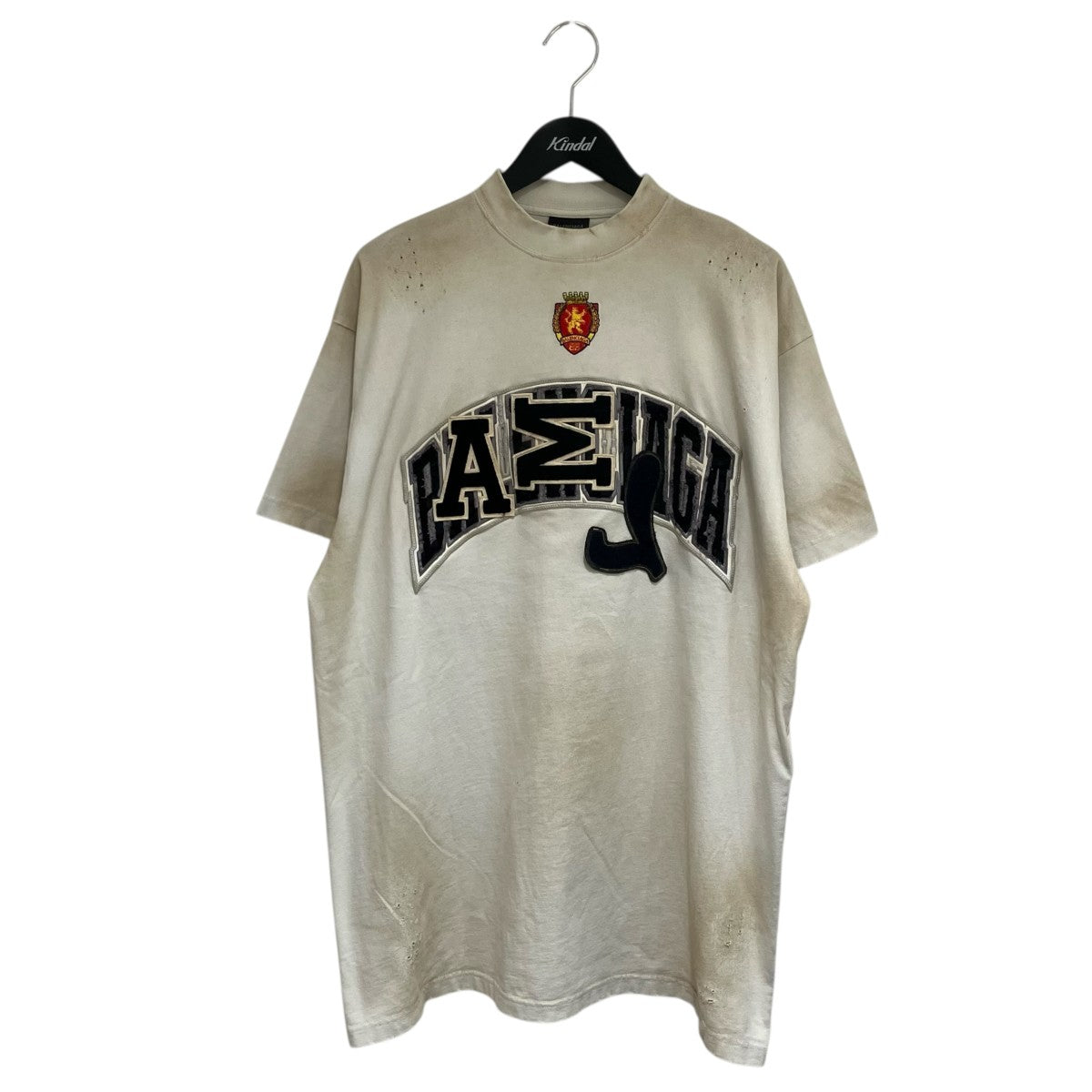 BALENCIAGA 2023SS年 Crash Dust Patch Teeユーズド加工半袖Tシャツ739028 古着・中古-1枚目のアイテム画像