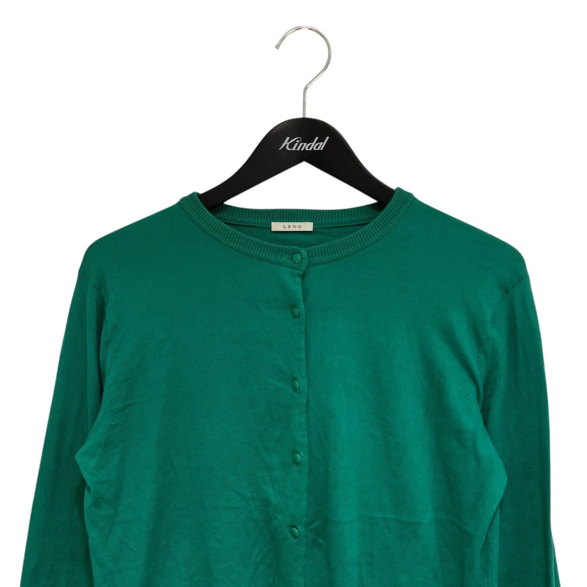 COTTON KNIT CREW-NECK CARDIGAN薄手カーディガンL2301-K004