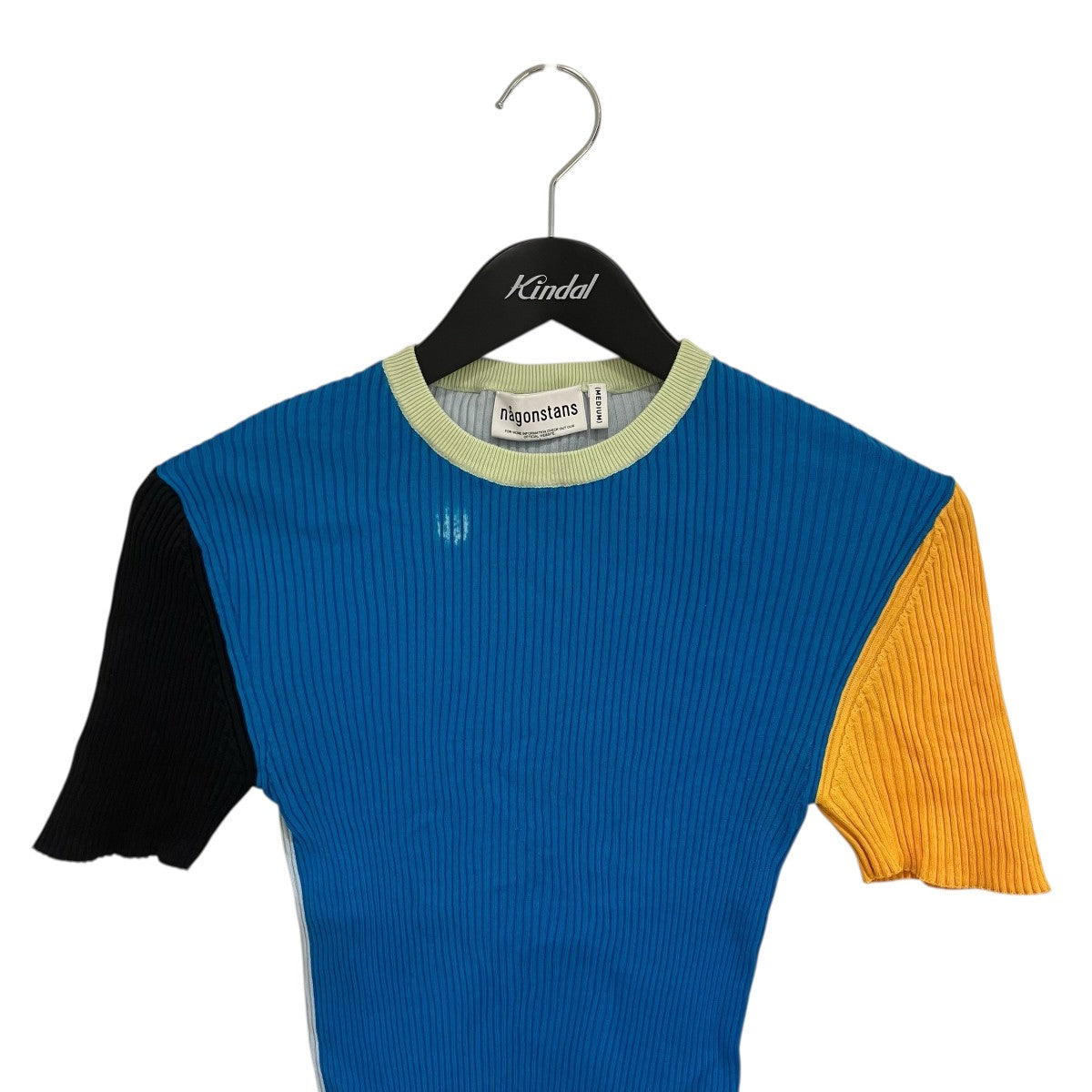 nagonstans 24AWwashable bi-color t-shit半袖ニット470HA170-0520 古着・中古-3枚目のアイテム画像