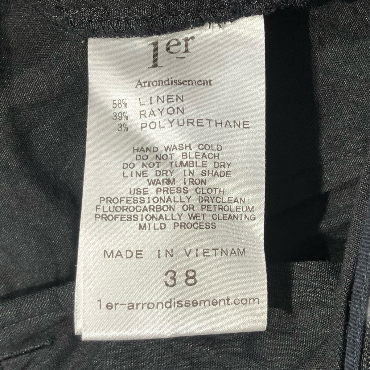 1er Arrondissement ソフトリネンラップ風ワイドクロップドパンツワイドパンツB1022AFP031 古着・中古-6枚目のアイテム画像