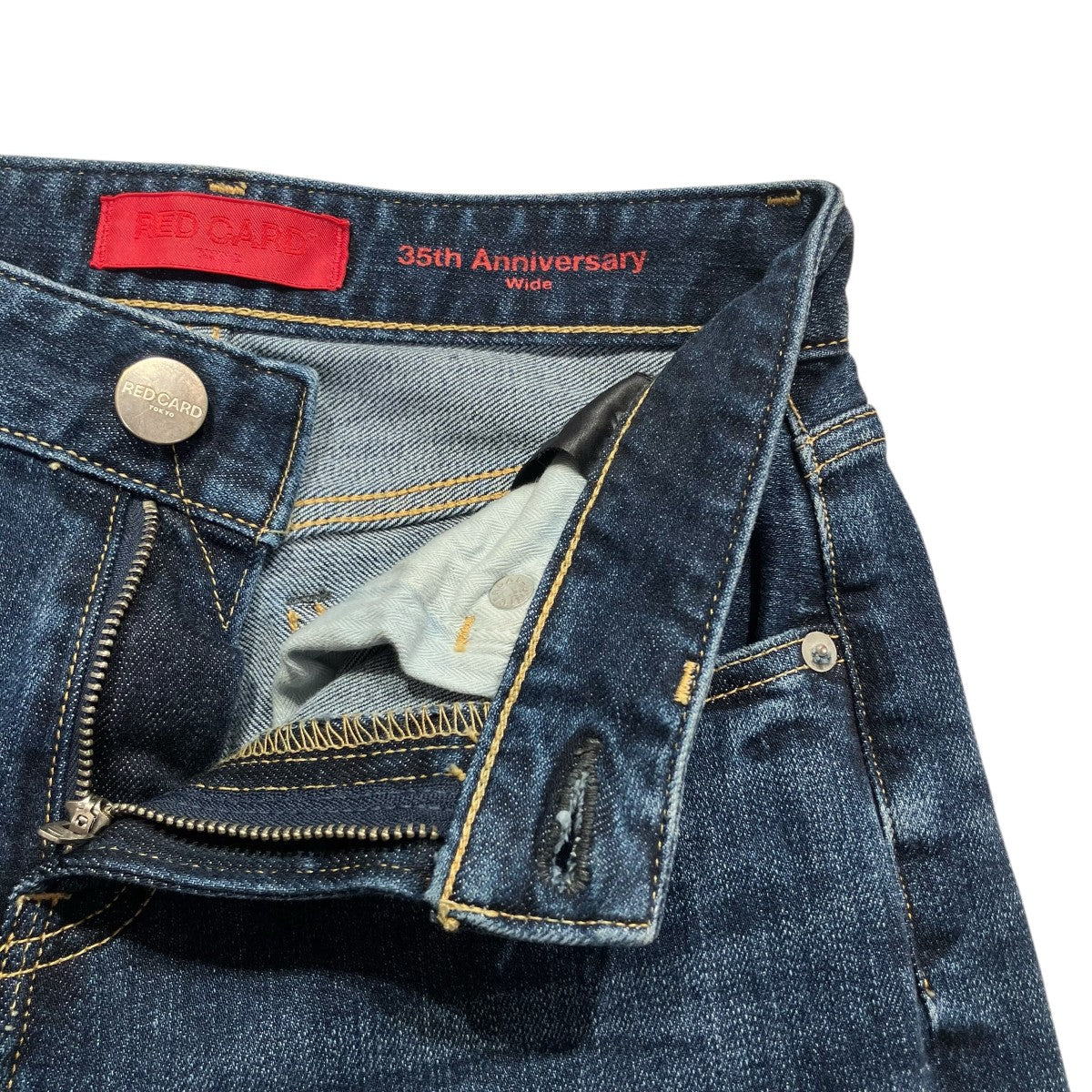 RED CARD 35th Anniv． Wideデニムパンツ26W101 古着・中古-5枚目のアイテム画像