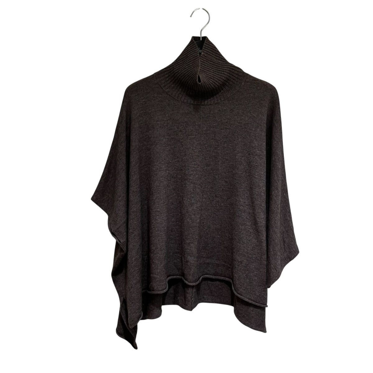 poncho like high neck P O薄手ニット4-22943223