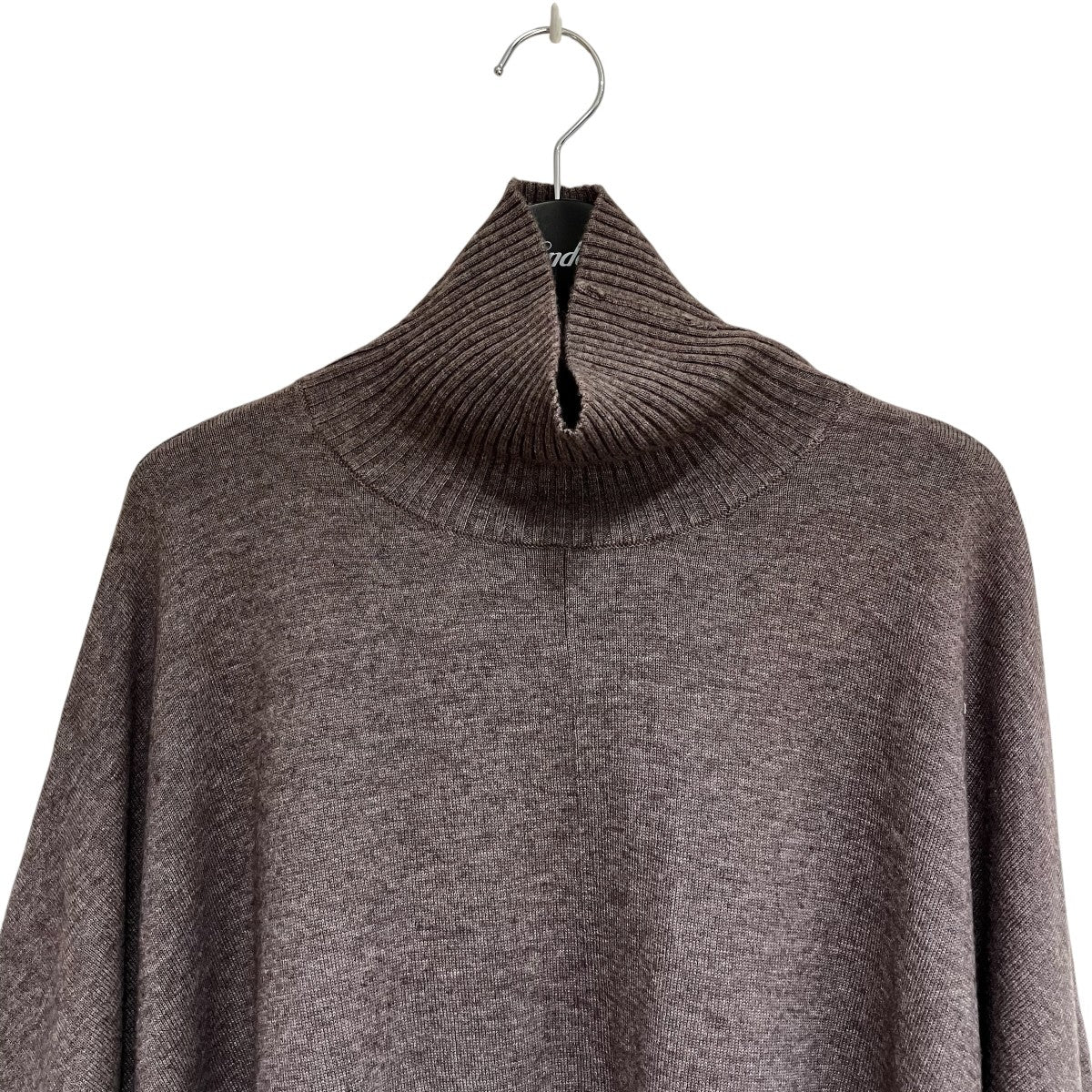 poncho like high neck P O薄手ニット4-22943223