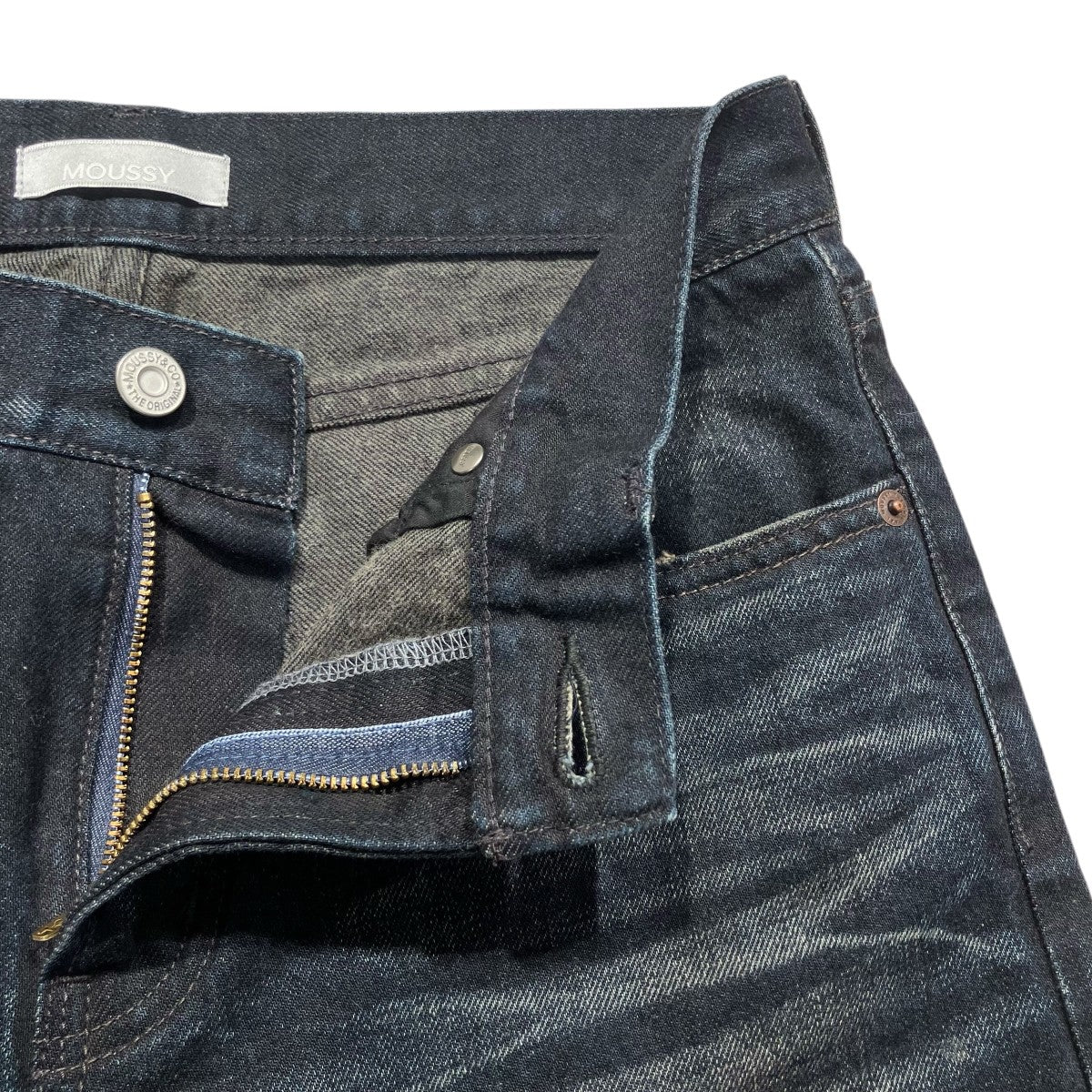 moussy DIRT EFFECTED WIDE STRAIGHTデニムパンツ010JS111-1851 古着・中古-5枚目のアイテム画像
