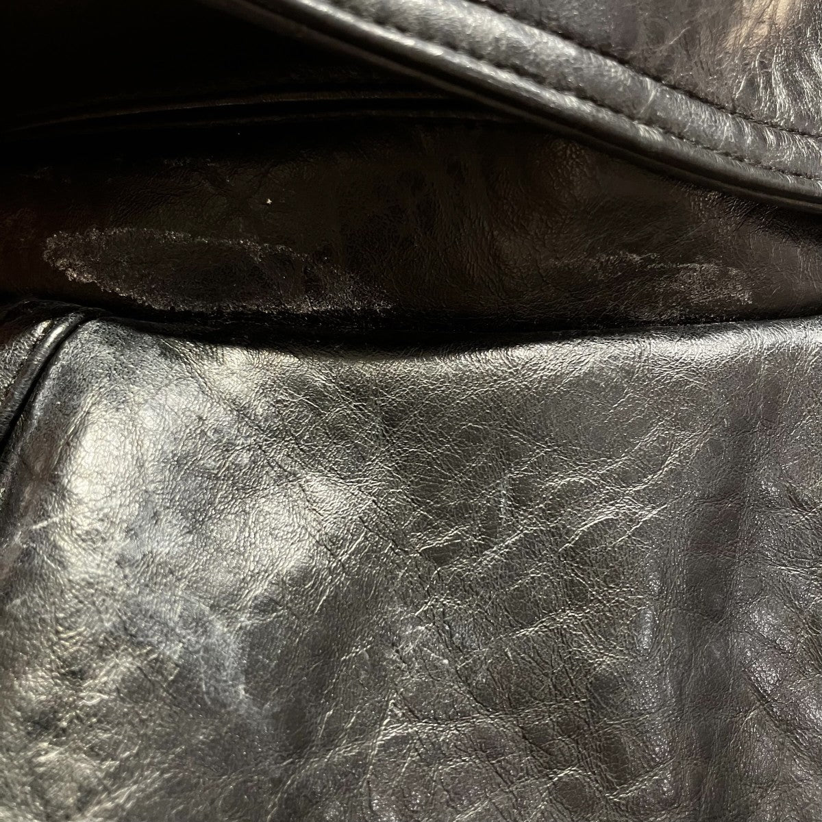 F LEATHER GATHERブルゾンジャケット010IA230-4541