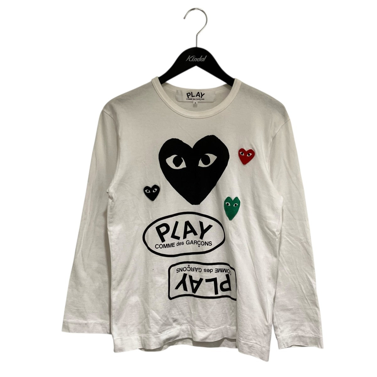 PLAY COMME des GARCONS マルチ ワッペン ロゴ長袖TシャツAZ-T286 古着・中古-1枚目のアイテム画像