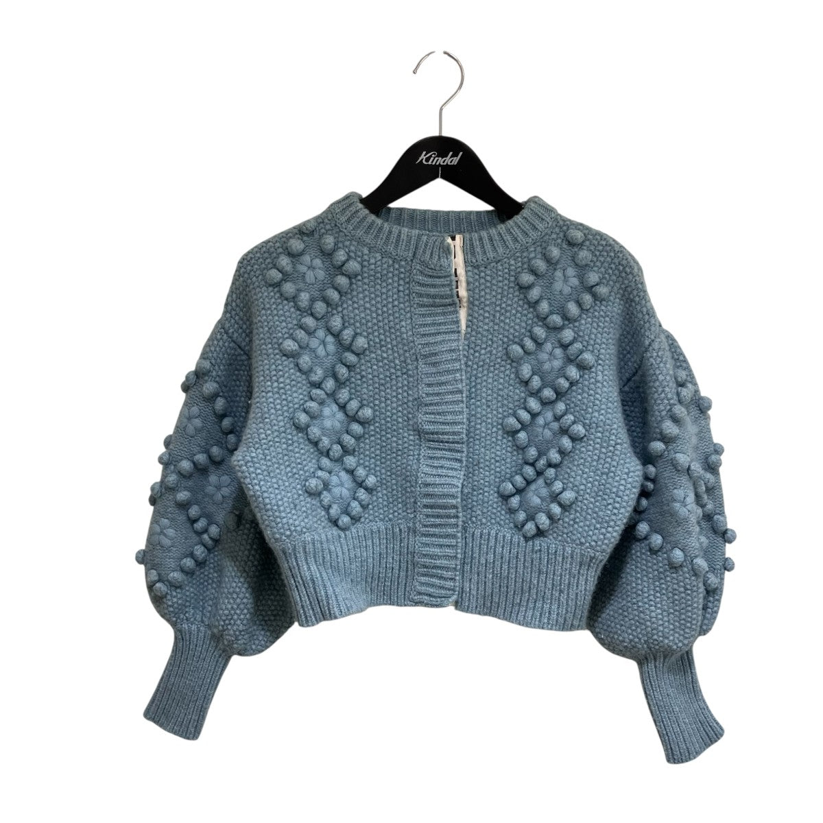 WOOL CASHMERE PONPON KNIT CARDIGAN厚手カーディガン21204738