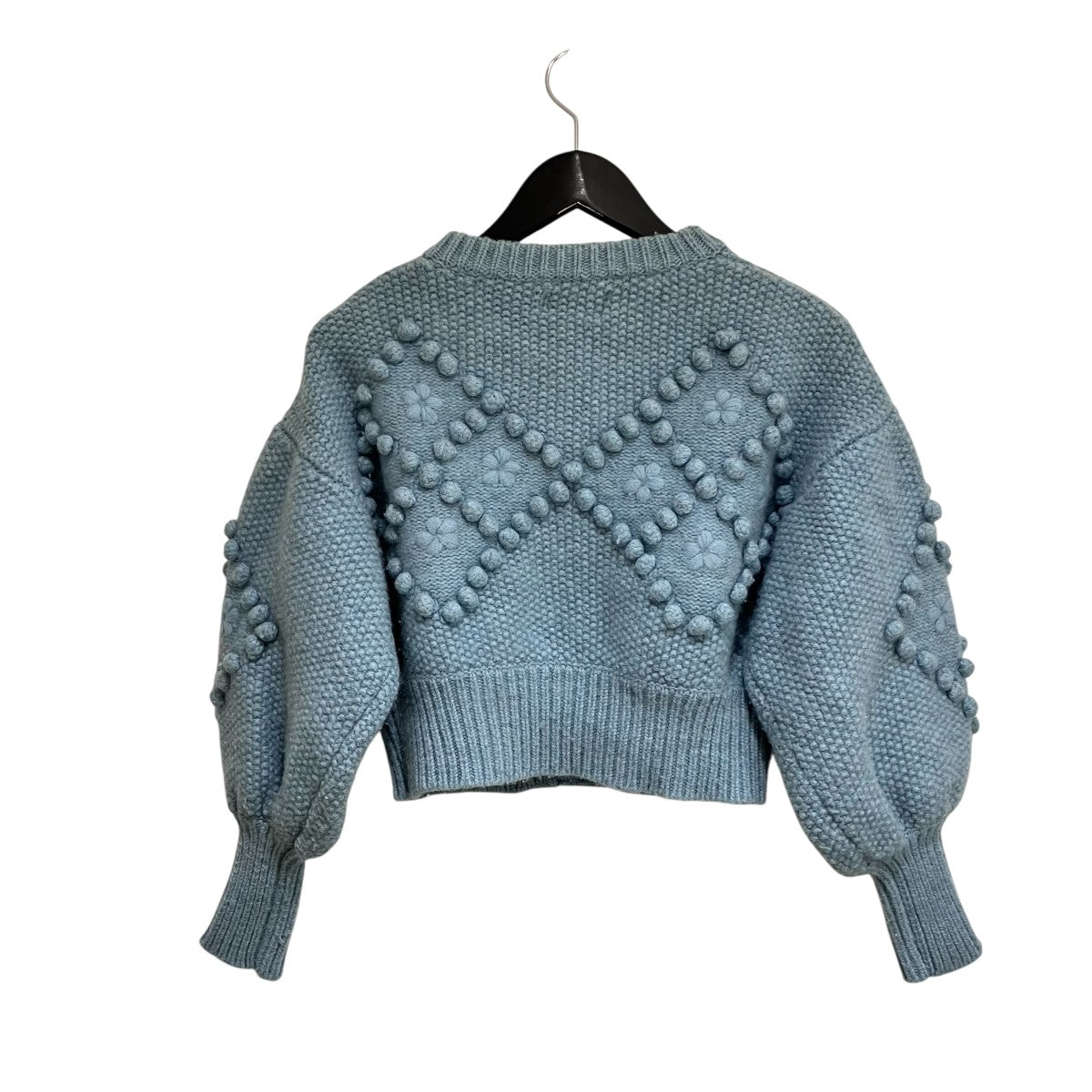 WOOL CASHMERE PONPON KNIT CARDIGAN厚手カーディガン21204738