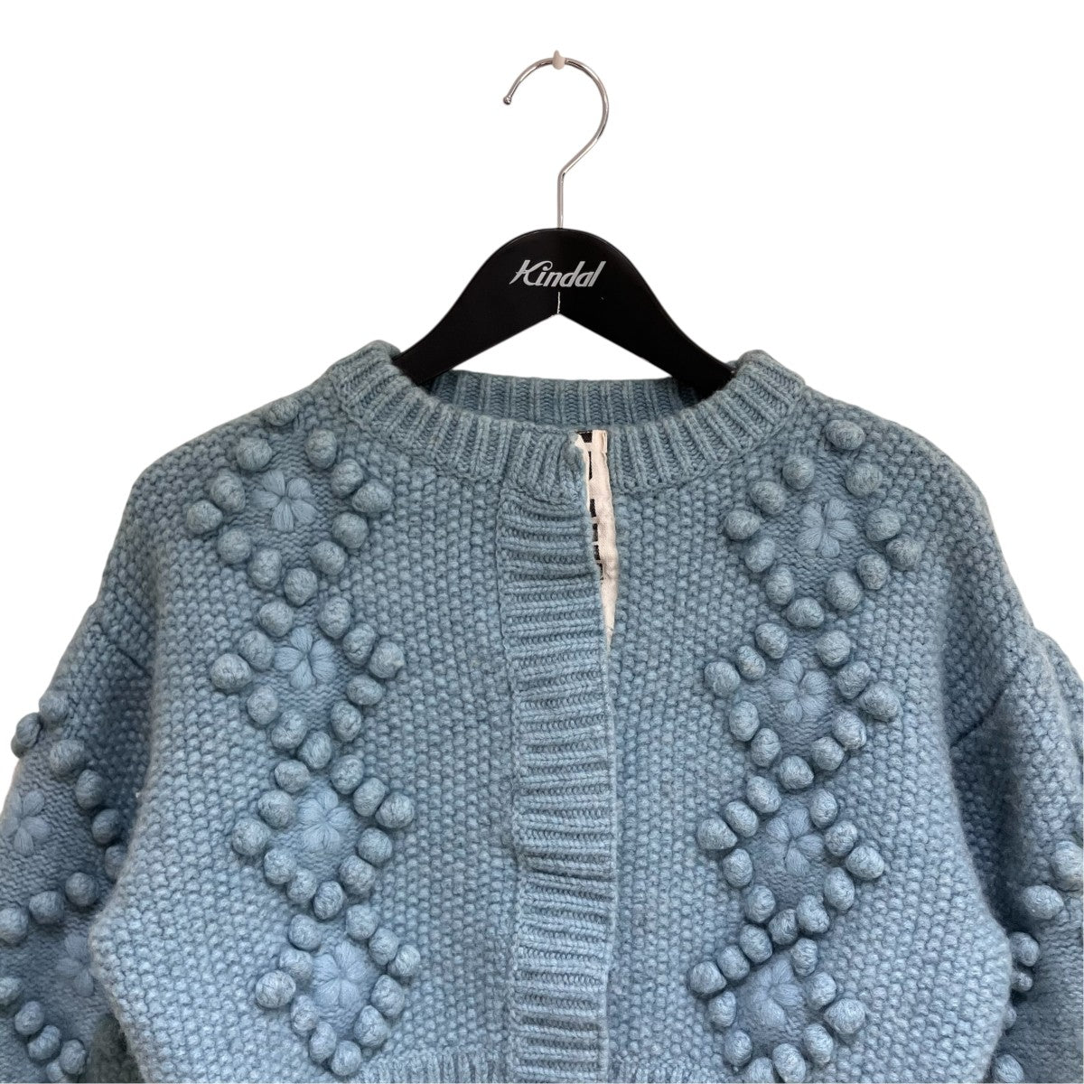 WOOL CASHMERE PONPON KNIT CARDIGAN厚手カーディガン21204738