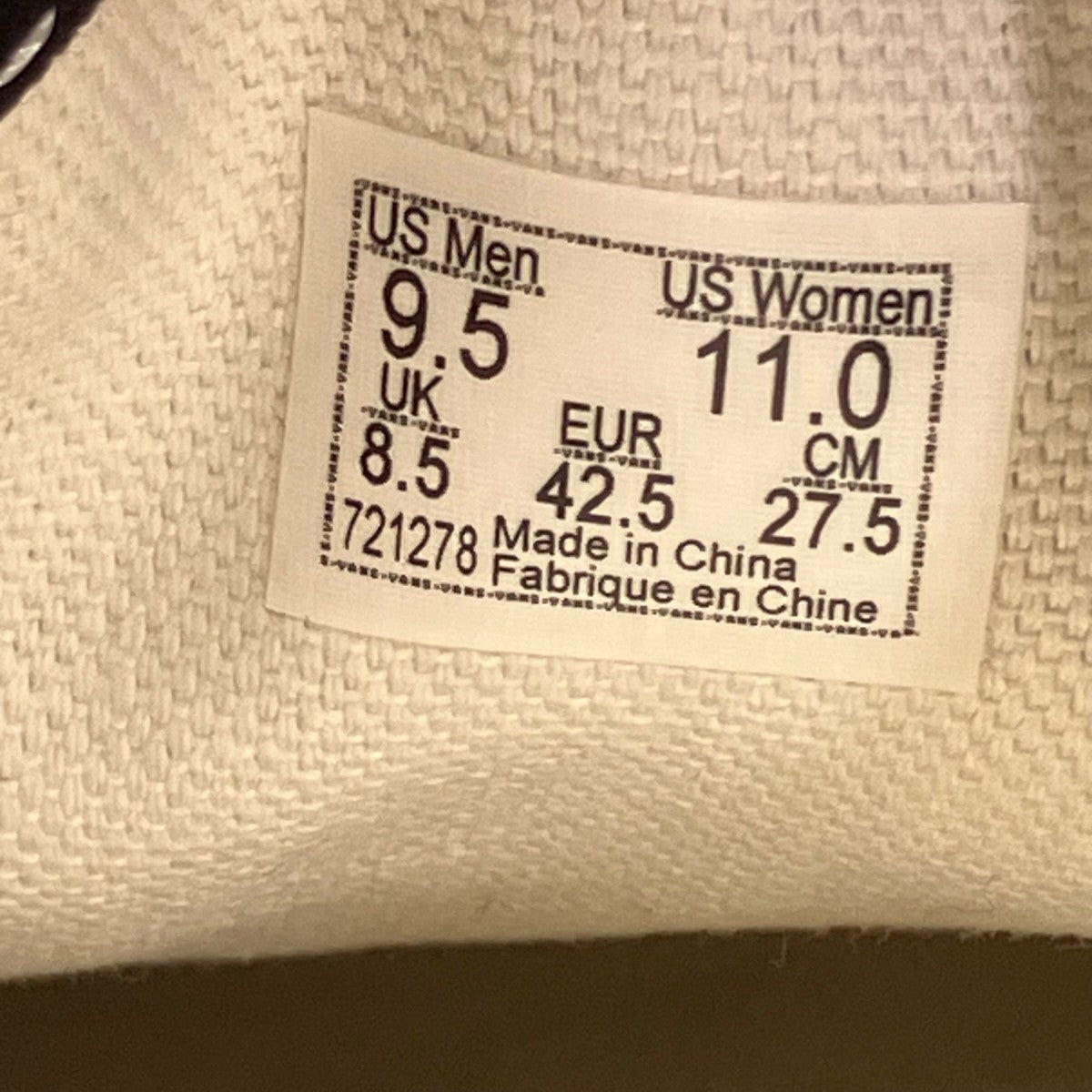 VANS Authenticローカットスニーカー721278 古着・中古-7枚目のアイテム画像