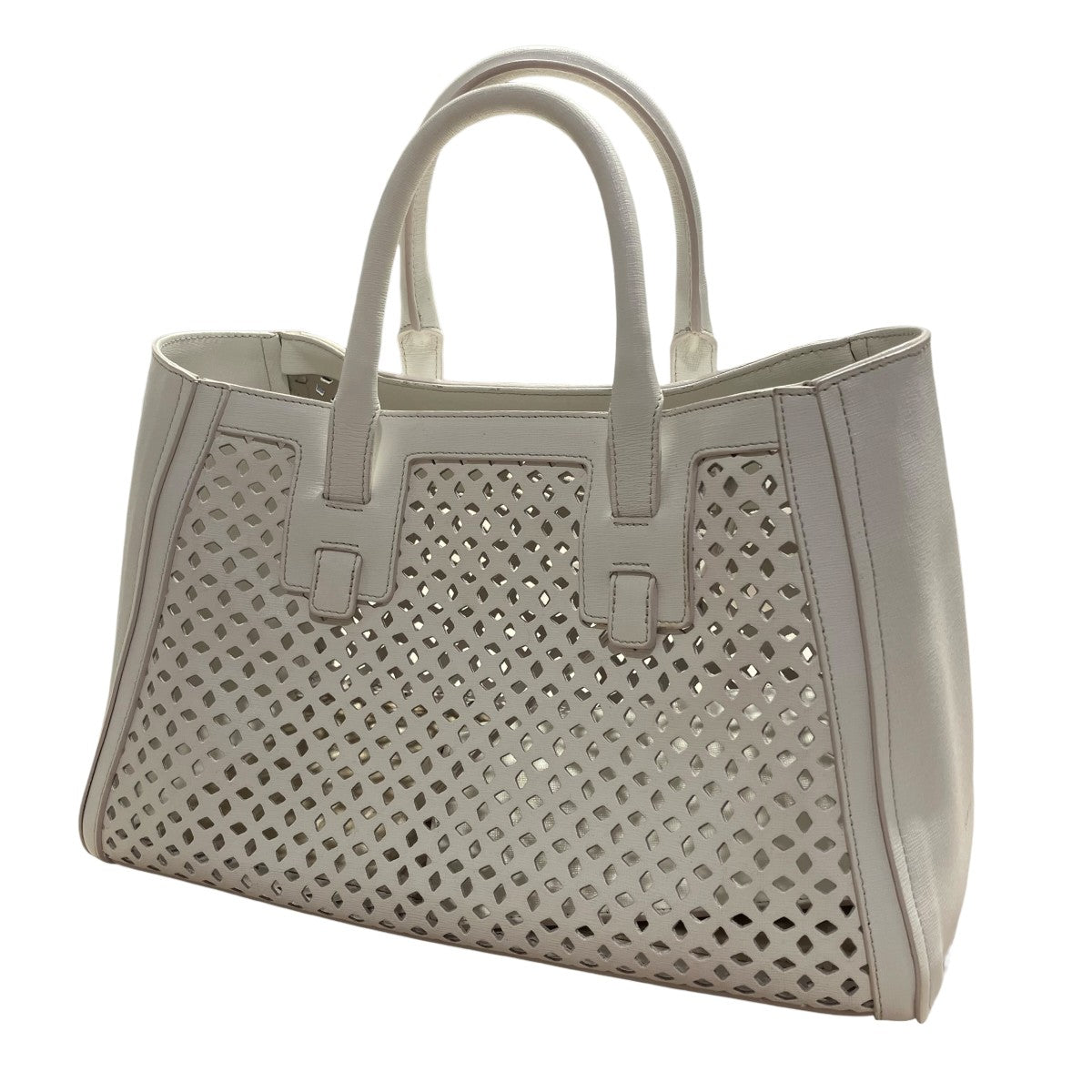 FURLA 牛革パンチングトートバッグ163348 古着・中古-1枚目のアイテム画像