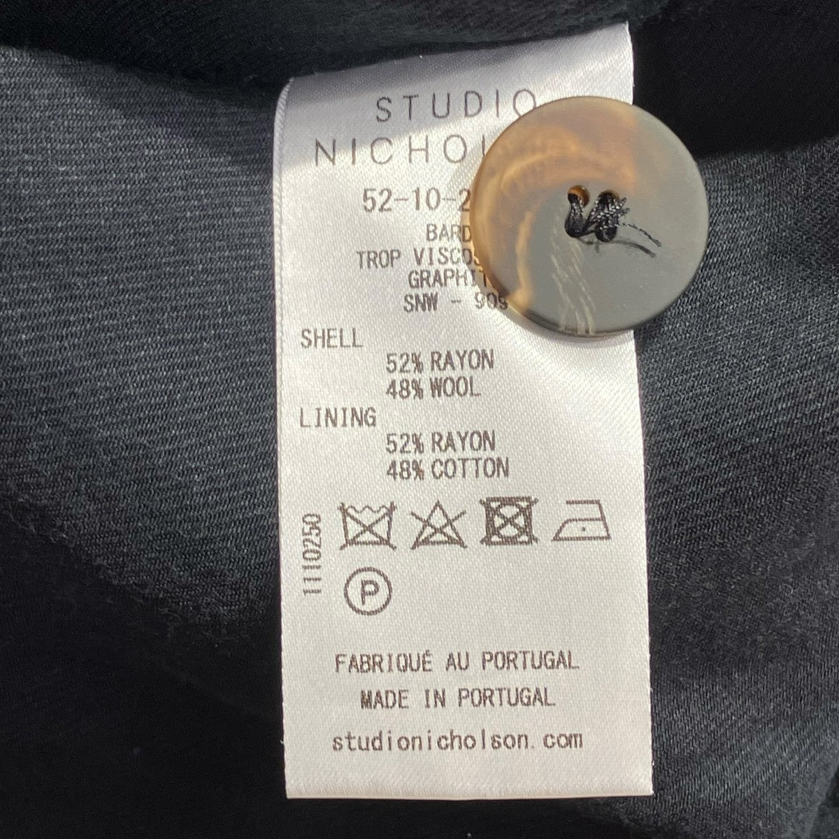 STUDIO NICHOLSON DOUBLE PLEAT SKIRTロングスカート52-10-222001 古着・中古-7枚目のアイテム画像