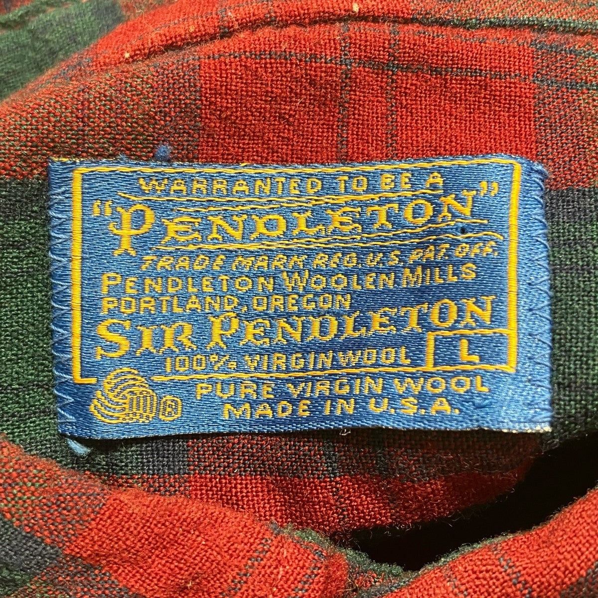 PENDLETON 70S VINTAGE ボタンダウンチェックシャツ 古着・中古-5枚目のアイテム画像
