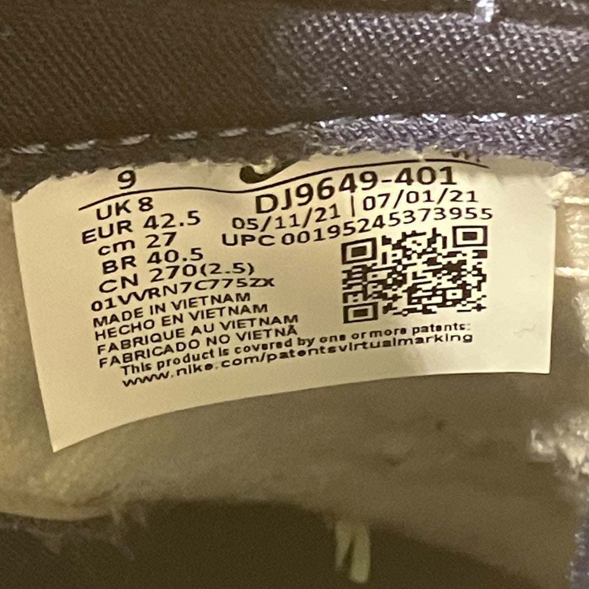 NIKE UNION DUNK LOWスニーカーDJ9649-401 古着・中古-8枚目のアイテム画像